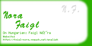 nora faigl business card